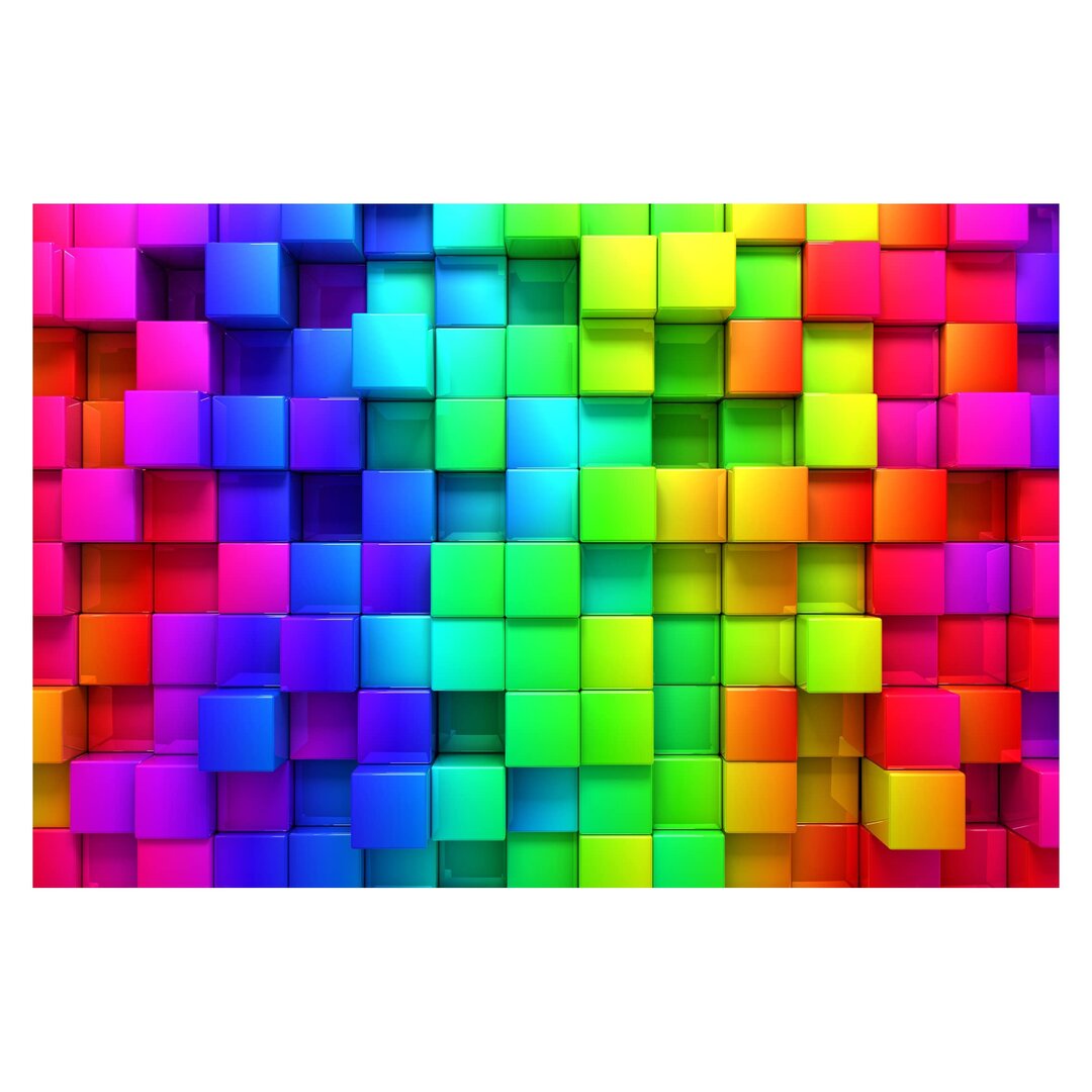 Strukturierte Tapete 3D Cubes 2,9 m x 432 cm