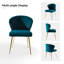 Fauteuil d'appoint moderne en velours avec dossier capitonné Leona H 29 po-764843809