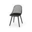 Chaise d'extérieur en polypropylène noir 17,58 po Profondeur, poids élégant de 9,61 lb, résistance moderne aux intempéries, largeur de 21,98 po, largeur de 21,2 po-1268263884