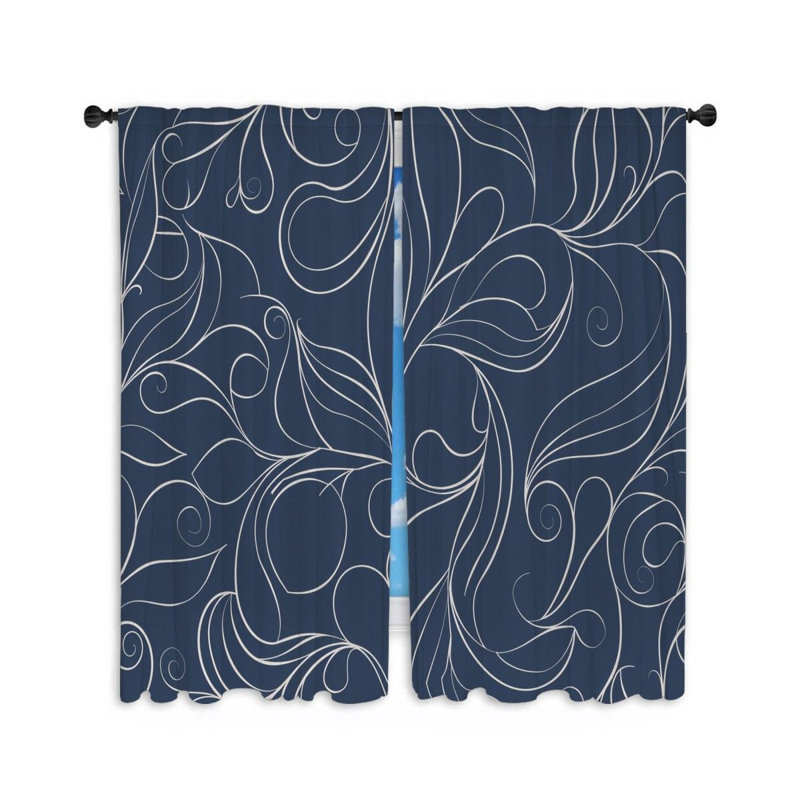 Jancis Room Darkening Curtain Pair, 56" W x 80" L
