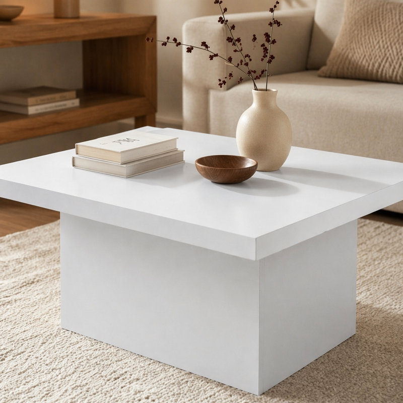 Table basse Eldridge, Blanc