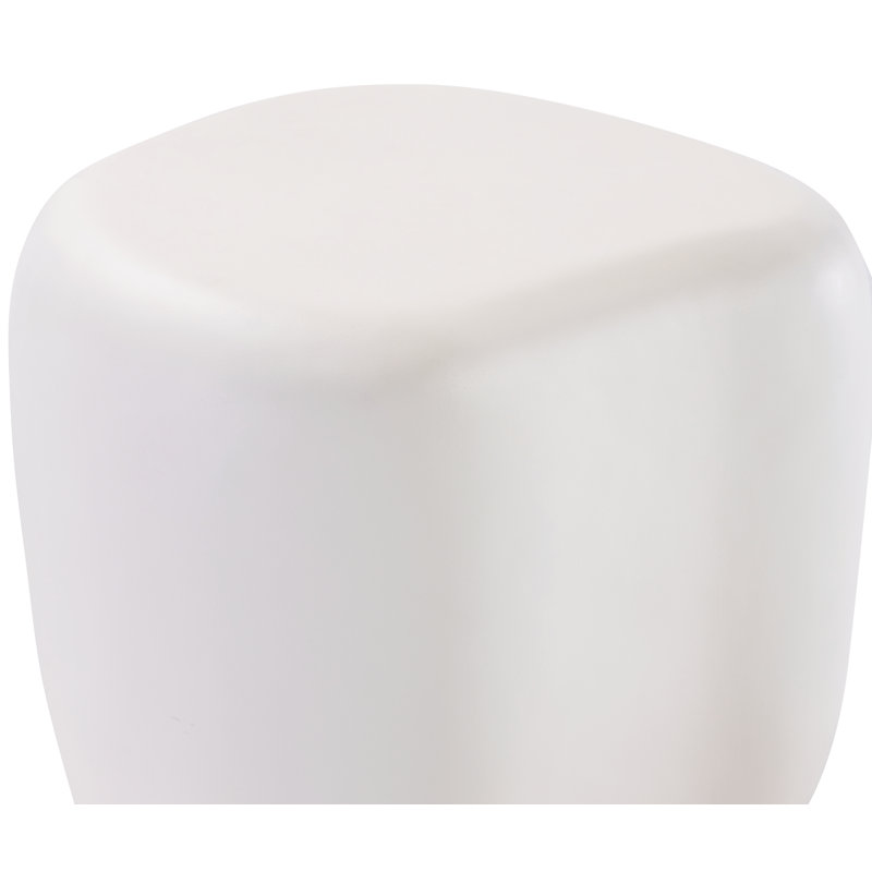 Bazaar 19'' GFR Concrete Outdoor Side Table, White