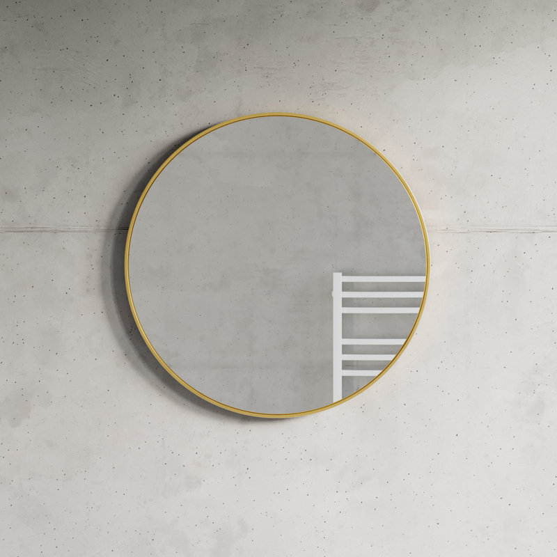 Cobin Metal Flat Wall Mirror, Gold