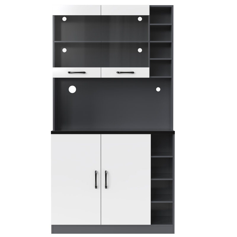 Dining Hutch Welsh Dresser, White/Black