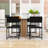 5-Piece Space-Saving Extendable Dining Table Set with Storage Rack and Upholstered Chairs-2042827000