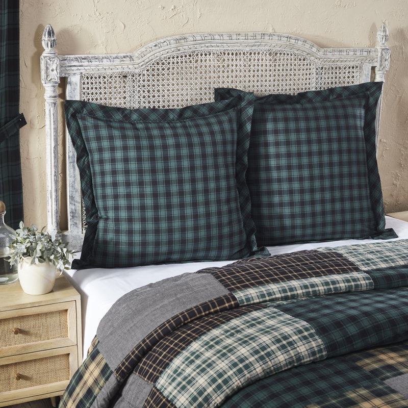 Taie décorative réversible en coton standard Pine Pine