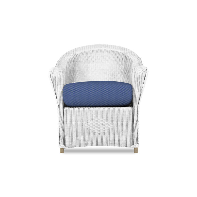 Reflections Outdoor Dining Armchair, Flagship Lapis Sunbrella®, White