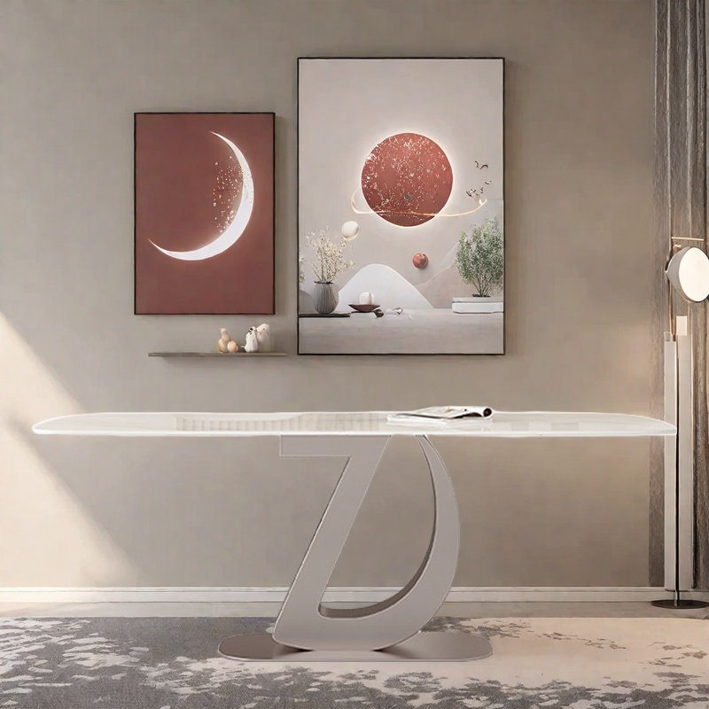 High-end home dining table, 29.5"H x 55.1"L x 31.4"W