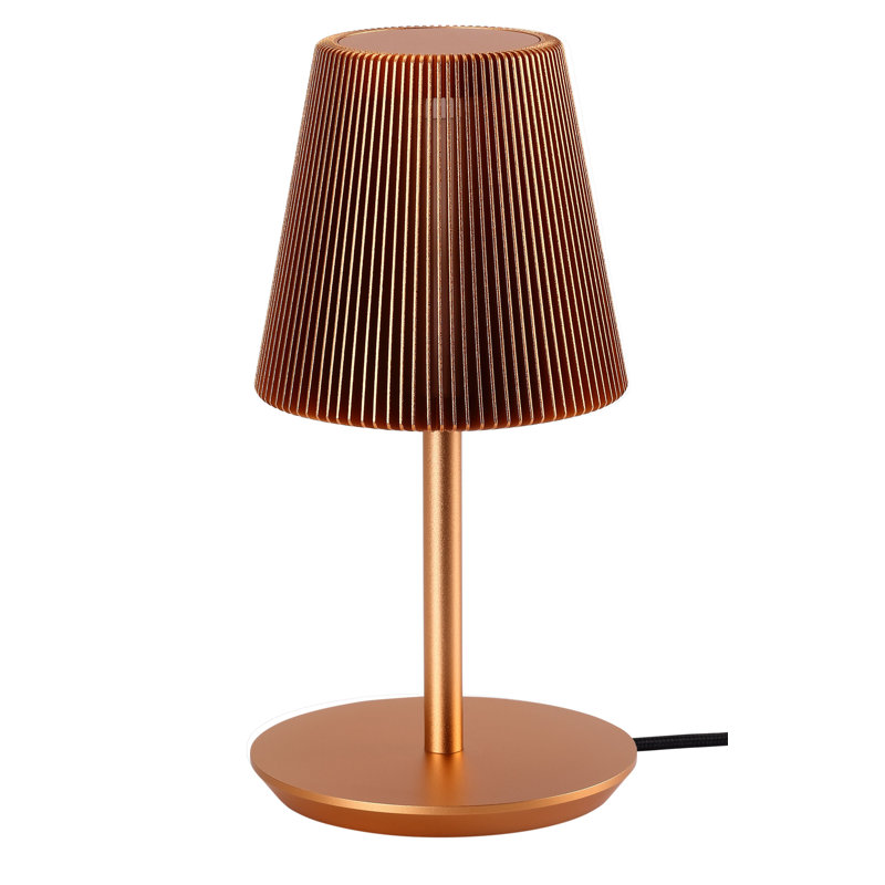 Bramah Table Lamp, Pale Gold, 8.85" H X 4.56" W x 4.56" D