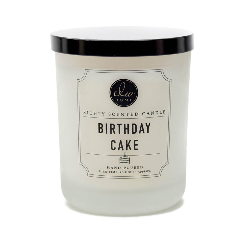Birthday Cake Scented Jar Candle, 4" H x 3.75" W x 3.75" D, 1