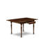 Ensemble de coin repas 3 pièces pour petits espaces comprenant une table de salle à manger rectangulaire avec Dropleaf et 2 chaises rembourrées en tissu de lin, 36 x 54 pouces, acajou-1370754043-1370754042-1370754041