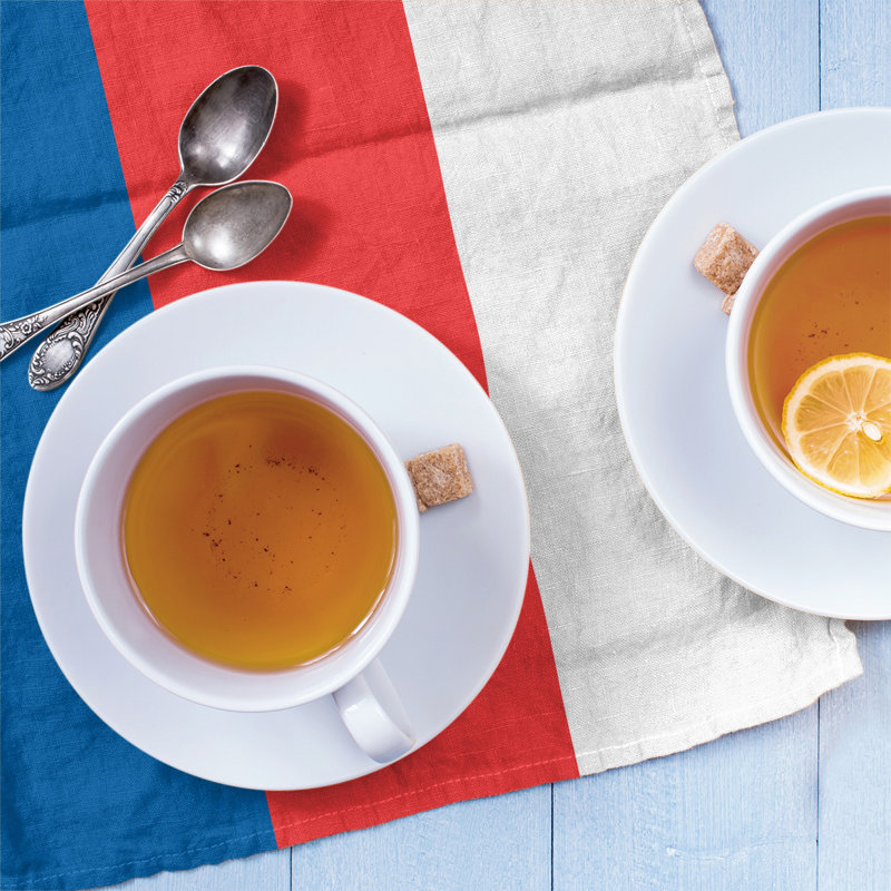 Stripe Tea Towel Kitchen Towel, Poly Twill, Blue/Red/White Baseball