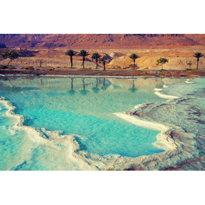 Mer morte, rivage de sel par Vvvita - Photographie sur toile tendue