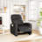 Fabric Recliner Chair, Single Reclining Sofa With Thicker Seat Cushion And A Side Pocket, Home Theater Seating With Adjustable Backrest And Footrest, For Living Room, Linen Black-146872736