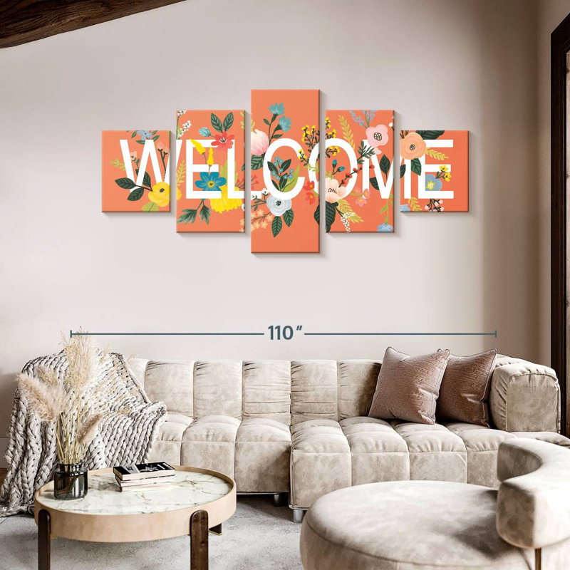 Panneau mural Wild Garden Welcome, H 42 po x l 92 po