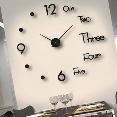 Horloge murale décorative silencieuse sans cadre pour salon et chambre à coucher
