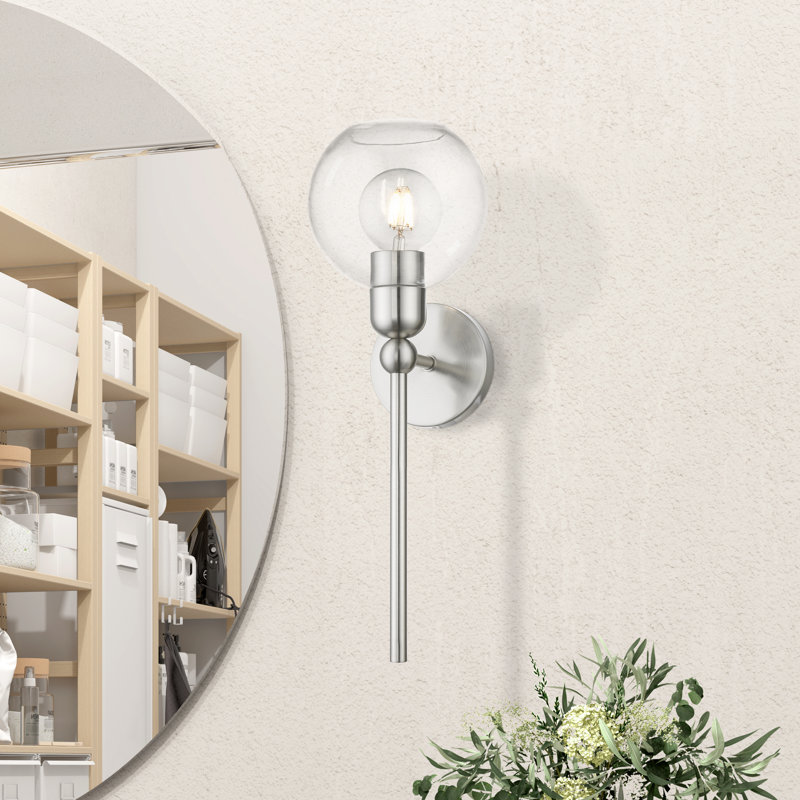 Koehn Steel Armed Sconce, Brushed Nickel