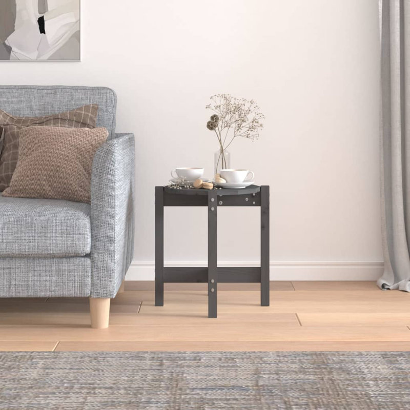 Wrigley Solid Wood Four Leg Coffee Table, Grey, 45cm H x 42.5cm W x 42.5cm D