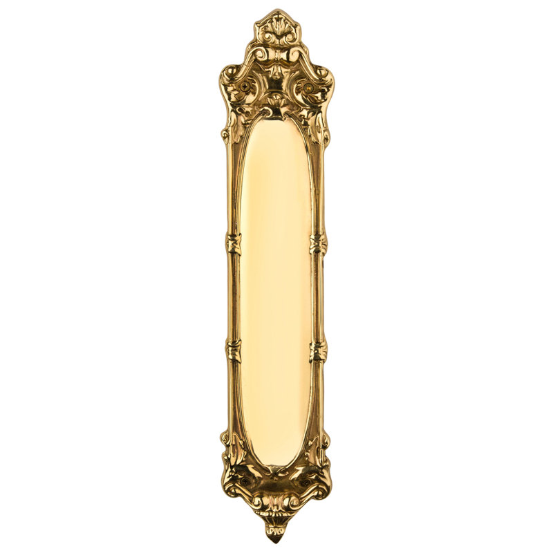 Louis Push Plate, Unlacquered Brass