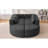 Boneless Modular Sectional 114.9" With Unique Curved Modules, Comfortable Seating, And Boucle Fabric For Living Room, 6 Seats, Black - Combined Design, Deep Soft & Wear Proof-912797744-912797756