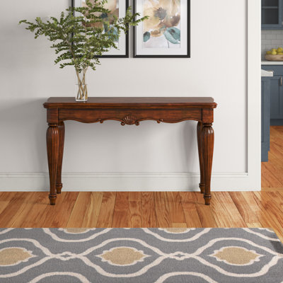 Archaimbaud Transitional 54"L Rectangular Sofa Table in Cherry by Lark Manor