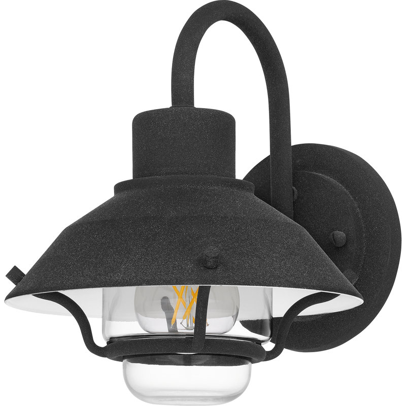 Lanterne murale d'extérieur noire tachetée 1 lumière Adamm, H 9,5 po x l 8 po x P 9,25 po