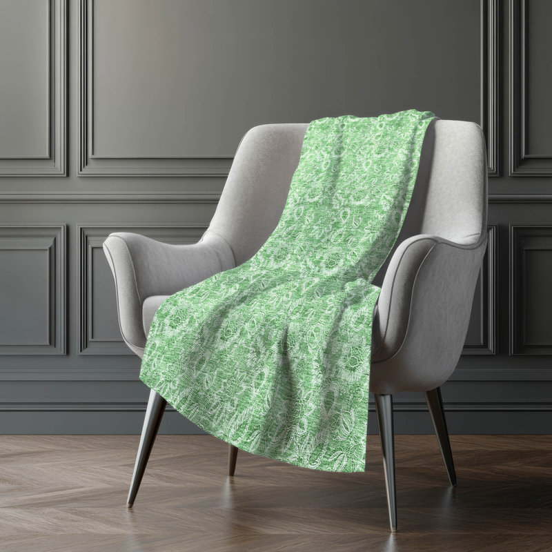 Jeté floral Sherpa ASB662 Addison, Vert