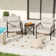 Berklee 3-Piece Aluminum Wicker Patio Conversation Set With Side Table And Light Grey Cushions