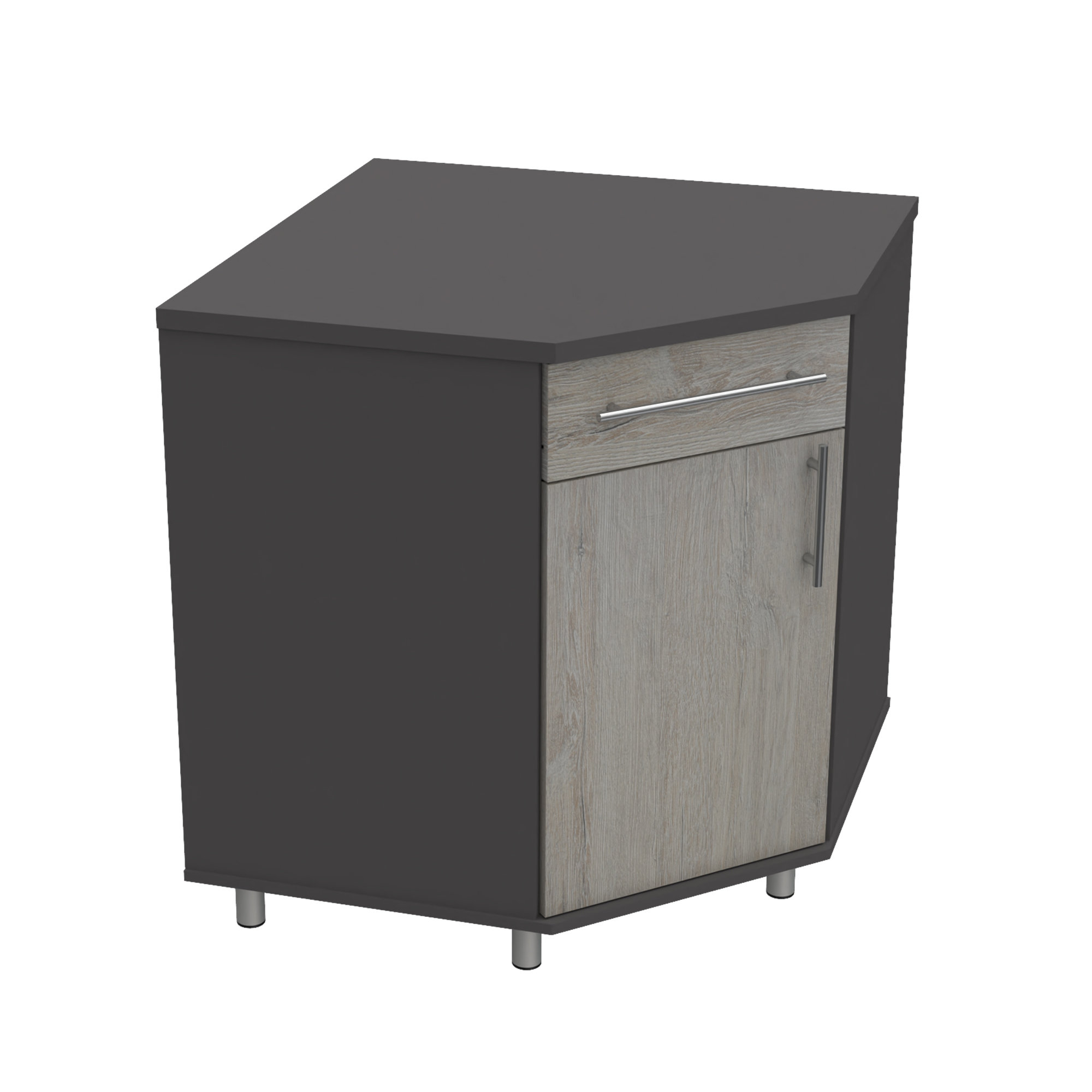 Jezelle Single Storage Cabinet ( 34.6'' H x 31.5'' W x 31.5'' D)