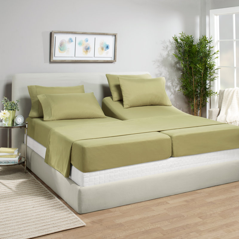 Microfiber Sheet Set, Twin, Sage Olive Green