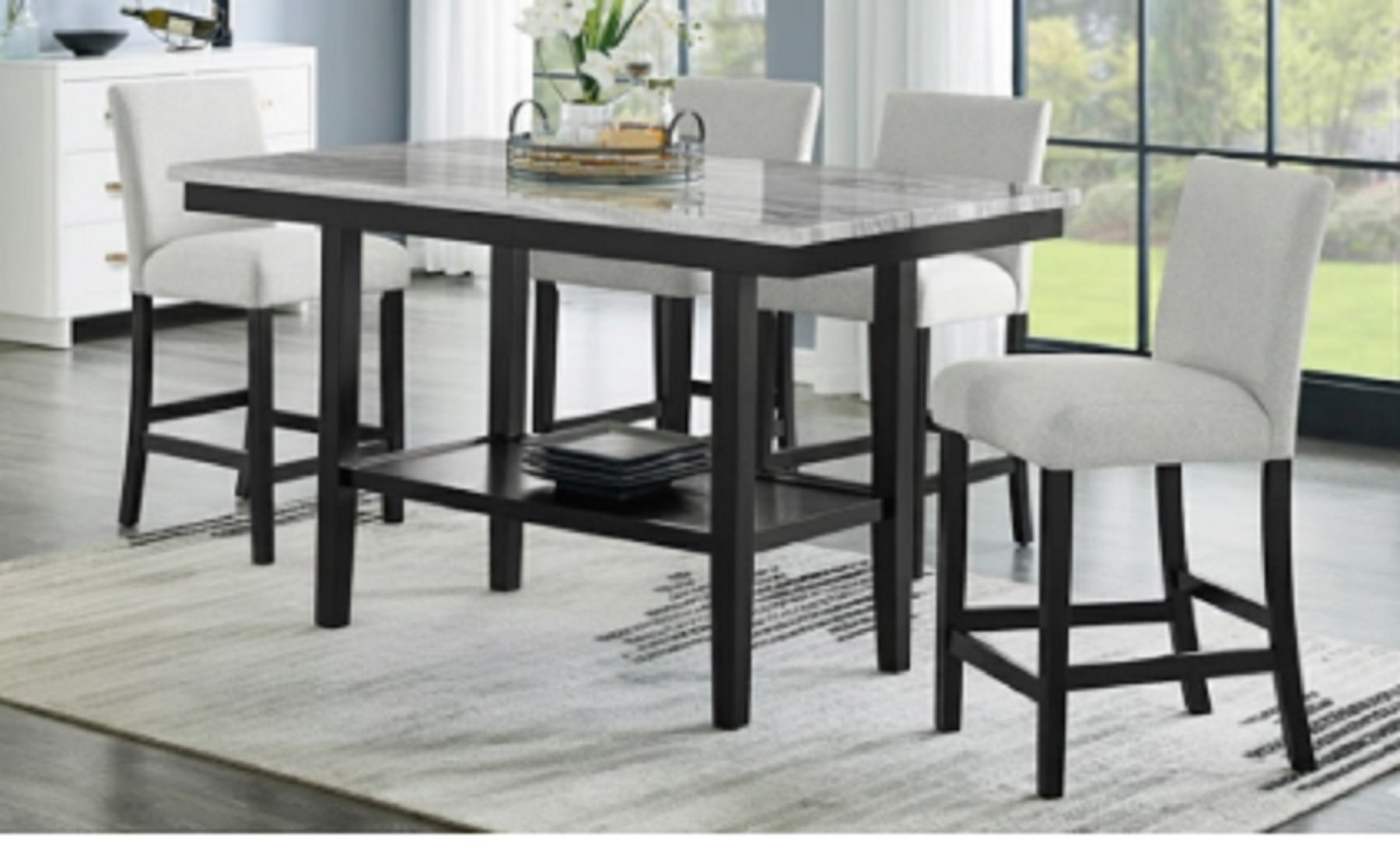 Red Barrel Studio Arenzano 5-piece Counter Height Dining Set With ...