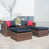 Coussin noir / cadre brun est en rupture de stock