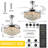 Kearstan Ceiling Fan with LED Lights-2096089735