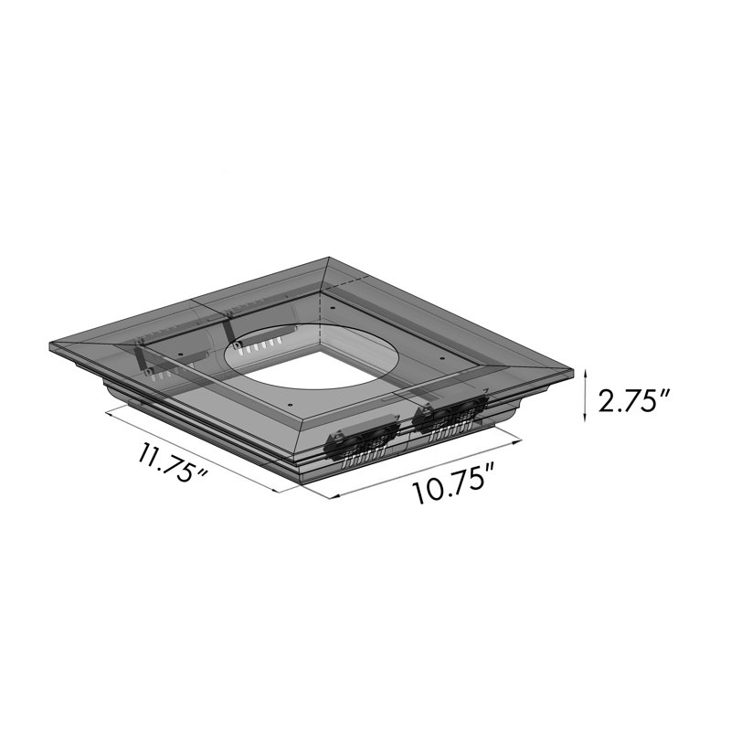 30" 400 CFM Ducted Island Range Hood in Silver with Nightlight