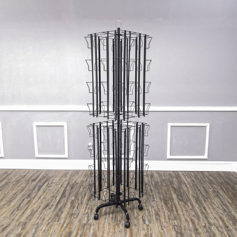 FixtureDisplays 74'' H Pamplet Rack, Black
