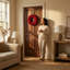 Handmade Hand Felted Wool Wreath - Cream Amaryllis Flowers - 14"-1041328248