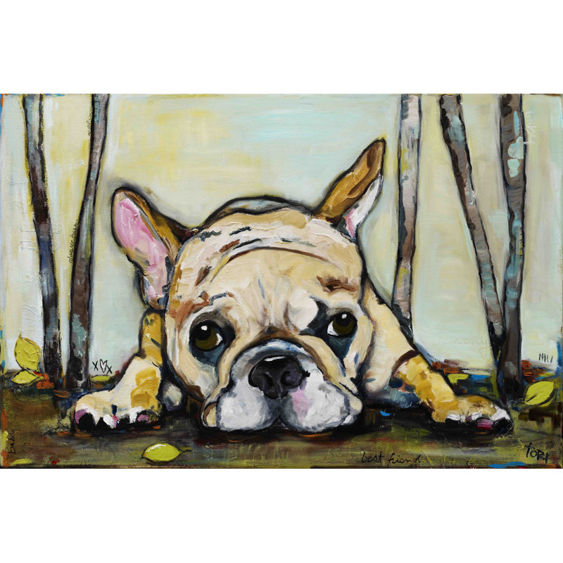 «Smushy» par Tori Campisi - reproduction sur toile tendue, H 12 po x l 18 po x 1,5 po
