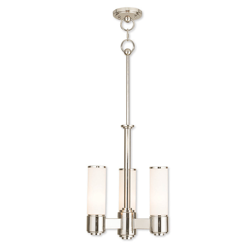 Lustre à DEL classique / traditionnel à 3 lumières Baleria, Nickel poli