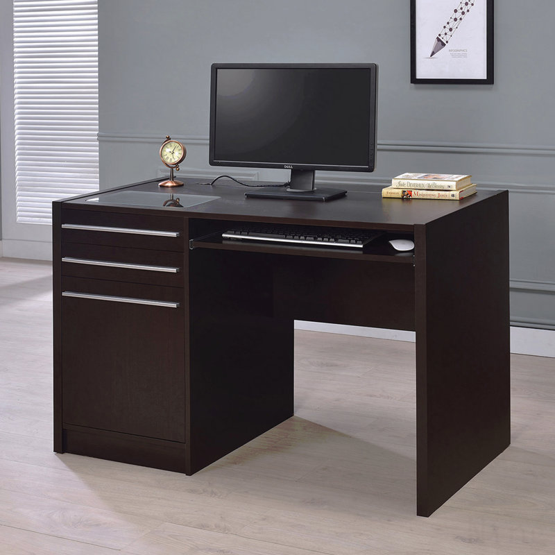 Cappuccino 2-Drawer Computer Desk