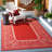 Arneshia Floral Red/Natural Indoor/Outdoor Area Rug-20793864