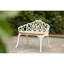 Banc de jardin avec accents floraux pour la terrasse et le jardin