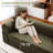 Boneless 4-in-1 Folding Convertible Sofa Bed, 78 Inch Faux Leather Boneless Couch, Loveseat Sleeper with Pull Out Bed, Floor Sofa Modular Futon Teddy Sofa for Living Room Bedroom Lounge-1003312404-1003312490