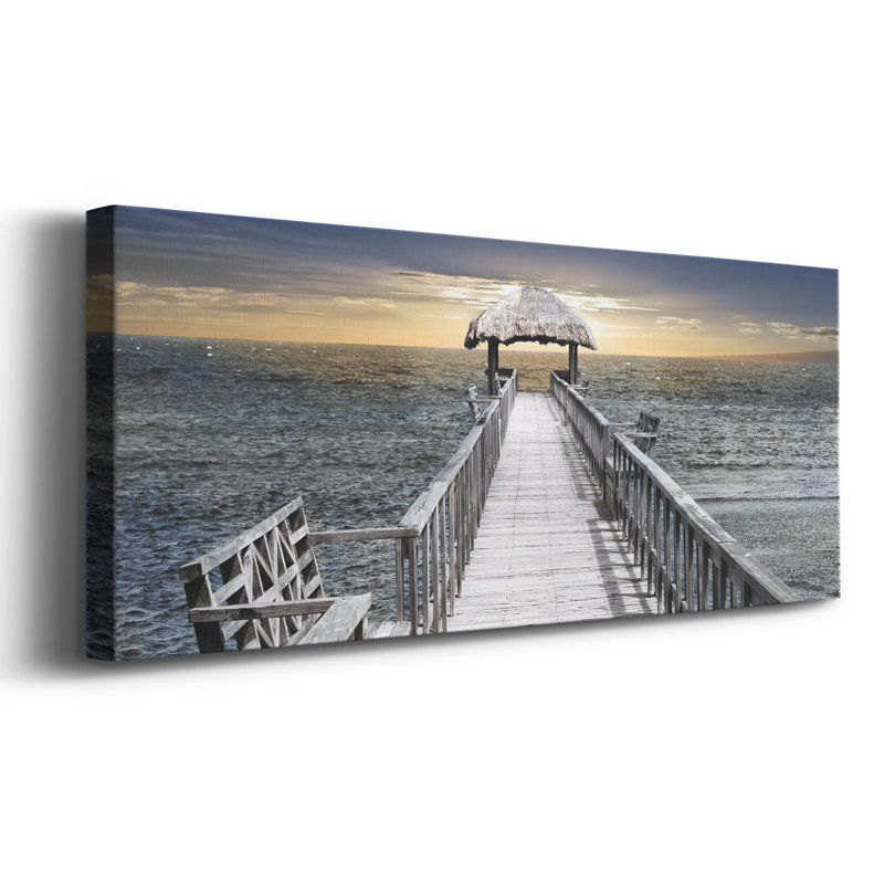 «Honduras Pier», reproduction sur toile, H 12 po x l 30 po x P 1,5 po