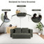 Canapé-lit convertible de 78,7 po, canapé-lit simple pliant avec coussin et couverture, causeuse futon moderne en tissu Scott, aucun assemblage requis-1048904133