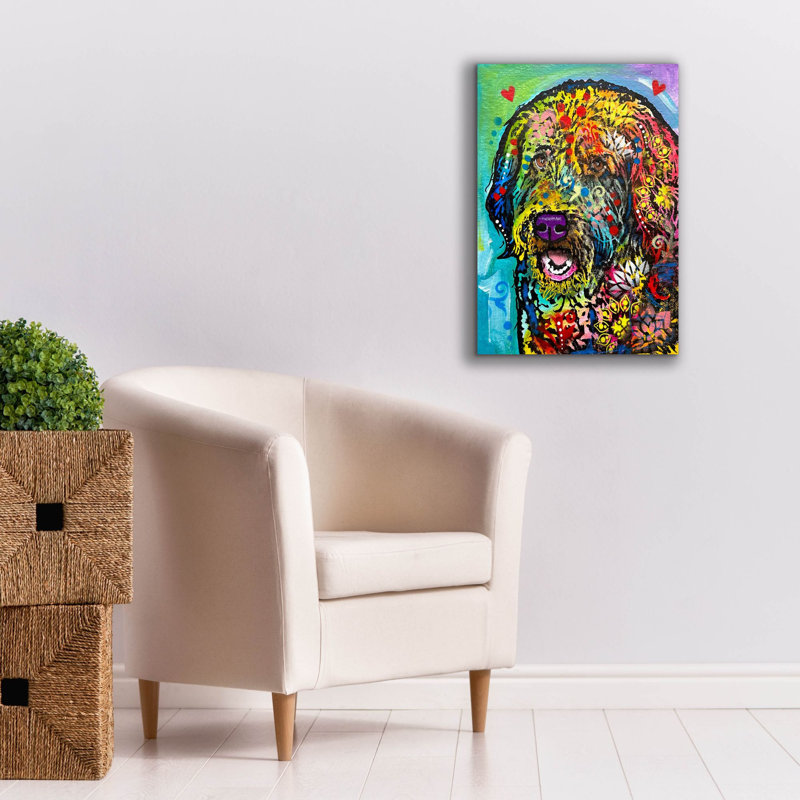«I Cant Believe She Said What» par Dean Russo, art mural sur toile, H 26 po x l 18 po x P 0,75 po