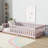 Keylee Floor Bed with Fence & Wooden Frame-747704152