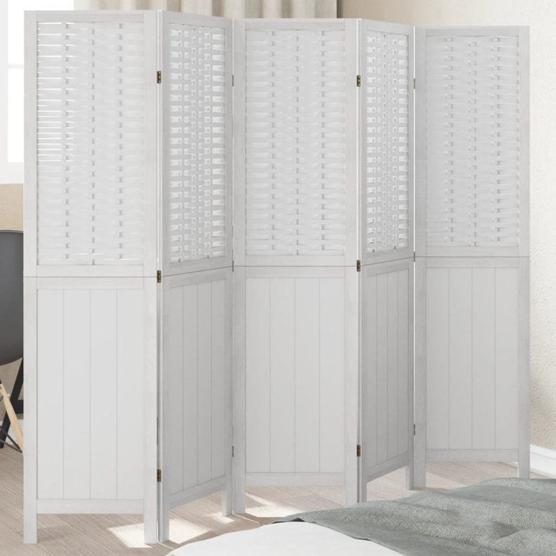 Vienna Solid Wood Room Divider, 160cm H x 180cm W, White