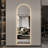 LED Full Length Wall Mirror With Symmetrical Arch Design, 3-Color Dimmable Lighting