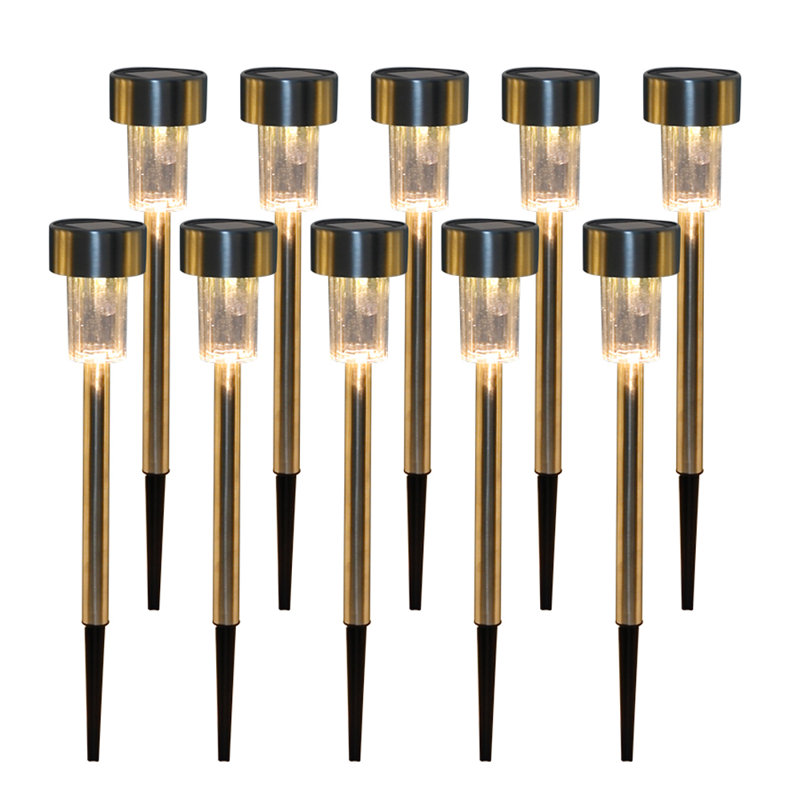 Low Voltage Solar Powered Integrated LED Metal Pathway Light Pack