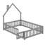 Lit avec clôture et porte, tête de lit en forme de maison-110601321-110601325